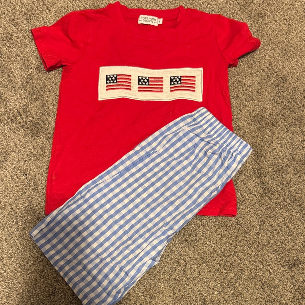 Patriotic Red and Blue Kids outfit